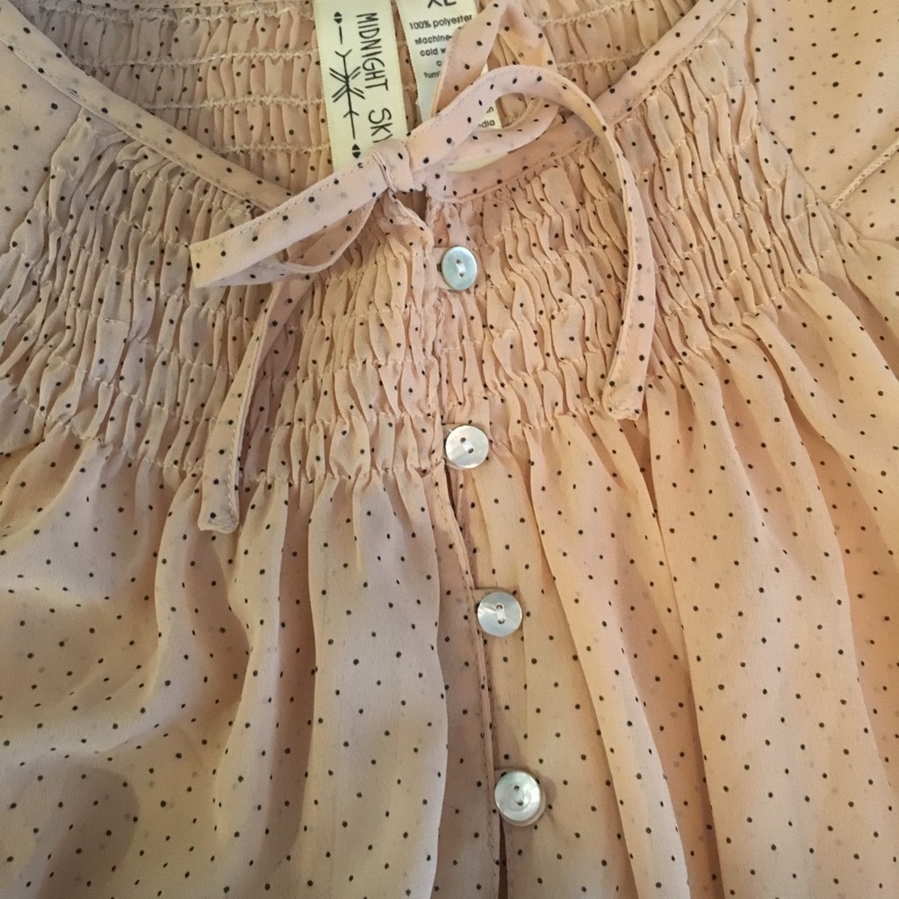 Peachy cream blouse